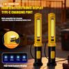 LED Magnetic Work Light 4000mAh Rechargeable Underhood Work Lamp with Hooks & Rotating Magnetic Base For Car Repairing Emergency
