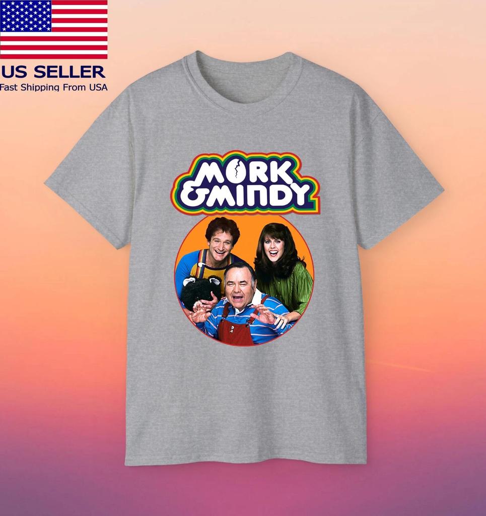 Mork & Mindy Movie TV SHow Men's Grey Size S-5XL