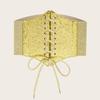 Elastic Gold Cummerbunds Shinny Blingbling Corset Belt Luxury Leopard Print Waistband  Dress