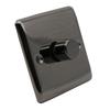 HOT SALE HING QUALITY STAIN CHROME Black Nickel metal 1gang 2gang Wall  Light Dimmer Switch