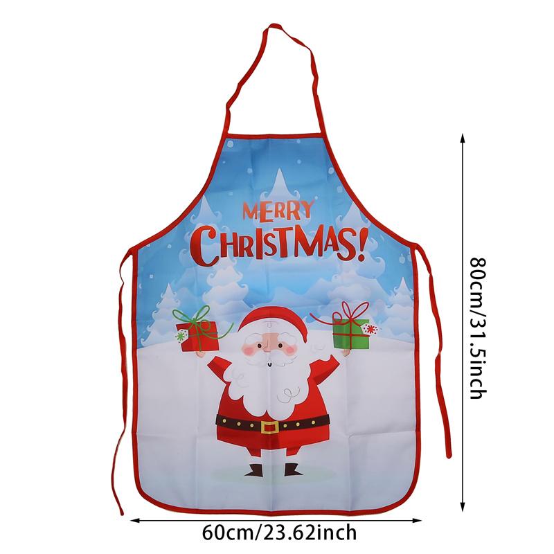 1 шт. фартук Санта-Клауса, рождественская елка, украшение для ужина, для мужчин и женщин, милый домашний кухонный фартук для приготовления пищи, выпечки, маслянистый фартук