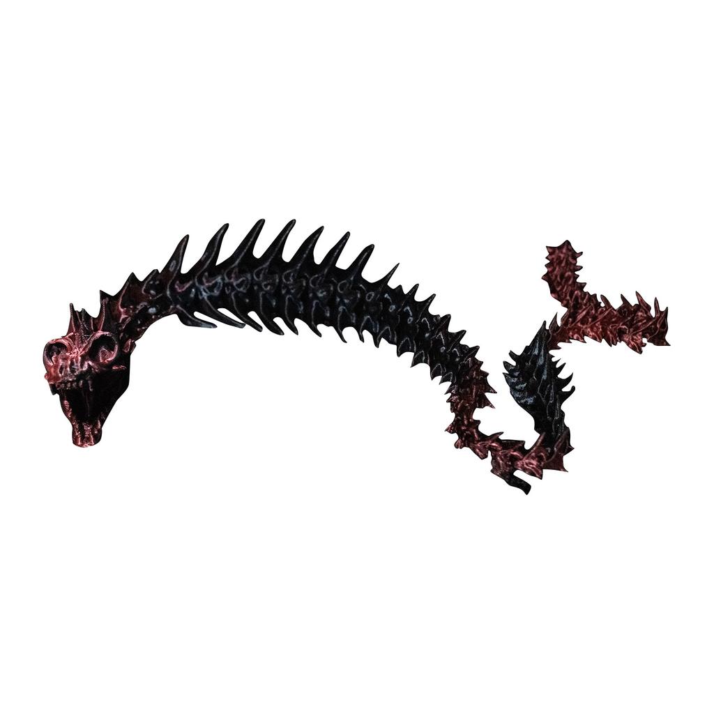 3D-печатные подвижные кости змеи, игрушки-кости животных, украшения для дома, комнаты, автомобиля, настольные украшения, суставы могут двигаться, крутые игрушки-кости змеи, напечатанные на 3D-принтере