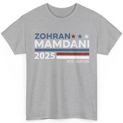 Футболка в поддержку Зохрана Мамдани Zohran for NYC Mayor 2025 Футболка с круглым вырезом с коротким рукавом Повседневные модные топы Хлопковые рубашки Футболки