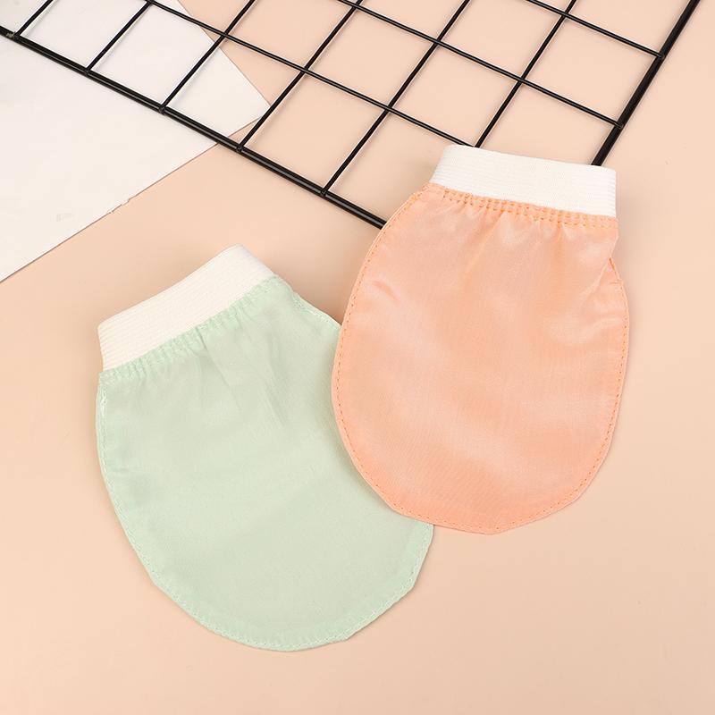 Шелковое отшелушивающее полотенце для умывания лица Мягкий отшелушивающий скраб для ванны Шелковые перчатки для умывания лица