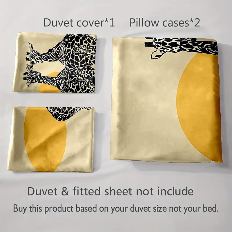 Giraffes and sun. Bedding Duvet cover sets Duvet covers Pillowcases gifts (1 * Duvet Cover 2 * Pillowcases, without duvet insert)
