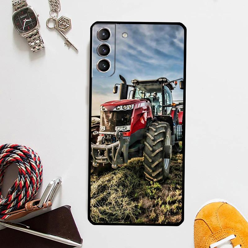 Фермерский трактор Чехол для Samsung Galaxy S24 Ultra S23 S22 S21 Plus S20 FE S8 S9 S10 Note 10 20 Ultra