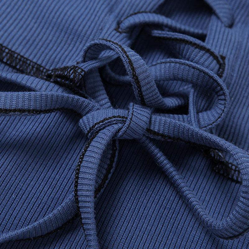 Рубашка в перчатках с длинным рукавом Синие женские футболки Y2k Сексуальные узкие укороченные топы с открытыми плечами на бретельках Летний модный топ Egirl Весна и лето