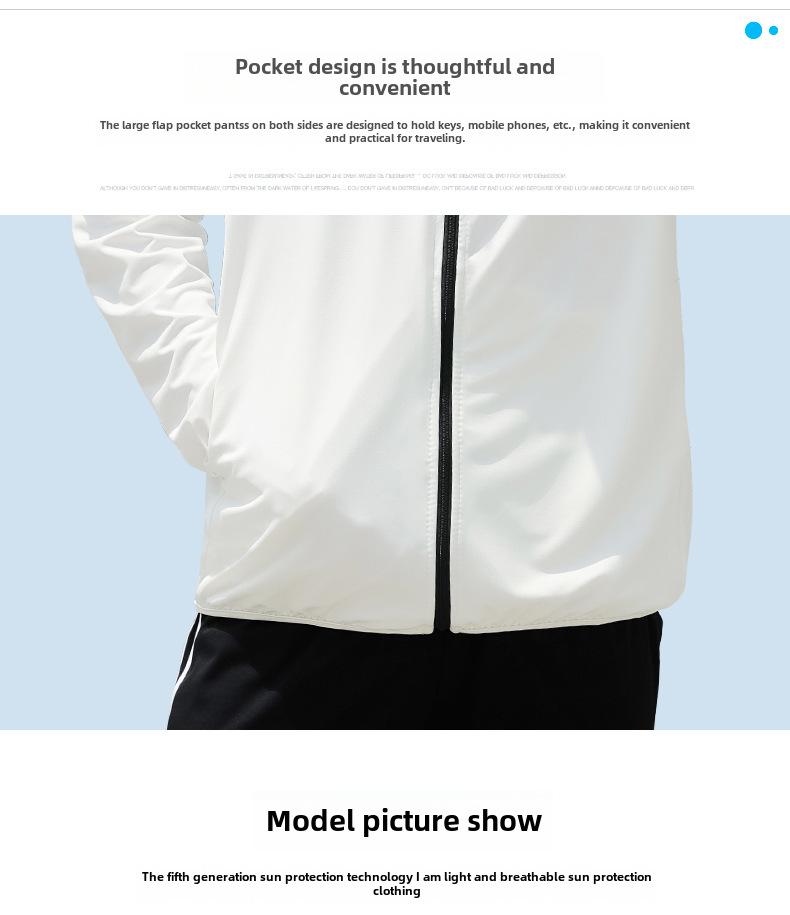 Men's 2024 Summer Ice Silk UV-Protective Ultra-Thin Breathable Outdoor Fishing Jacket