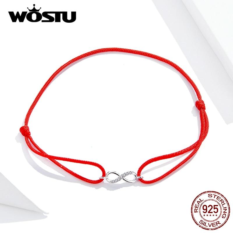 Браслет из стерлингового серебра 925 пробы с красной веревкой, классический браслет на удачу, подходит для бусин, подвесок, браслетов, ювелирных изделий своими руками