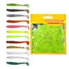 1PACK 5.5cm 0.6g 50pcs/bag Artificial Soft Plastic Worm Bait with Paddle Tail Bait