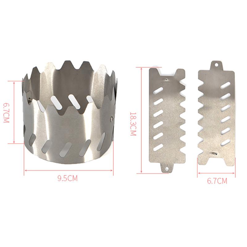 Уличная 2-в-1 ветрозащита портативная сверхлегкая титановая стойка для спиртовки походная