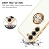 Case for Samsung Galaxy S25 Ultra - Silicone Protection with Rotating Ring - White