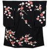 7 Years Made In Japan Special Pure Large Plum Blossom Celebratory Large 13th Luxury Hiyoku 7 Years Black Shichi-Go-San Kimono, Old, [Nagomiya] Item,