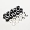 10 dona 5 darajali LED linza 1W 3W yuqori quvvatli LED uchun vint bilan 20 mm qora ushlagich