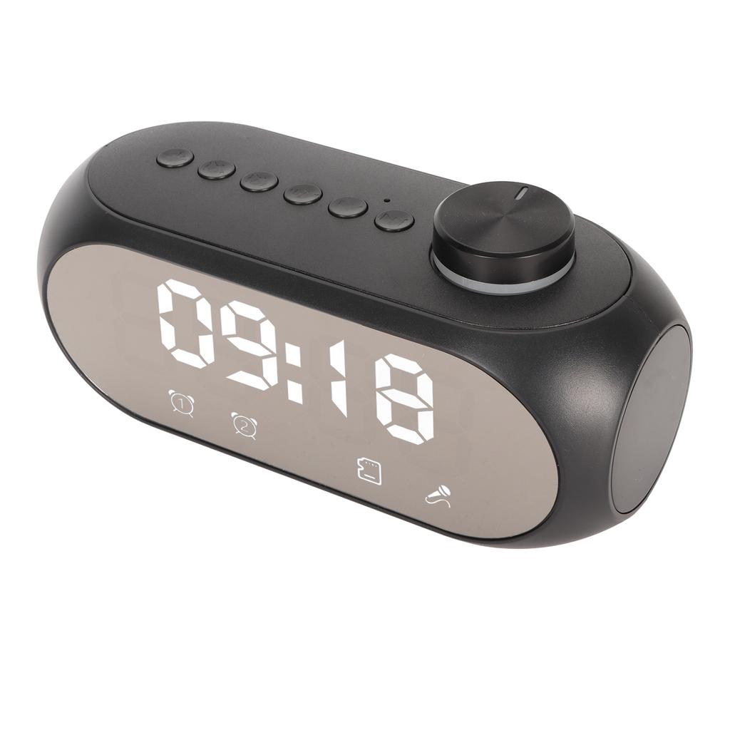 Wireless Bluetooth Speaker RGB Lighting Strong Bass Temperature Display Voice Broadcast FM Radio Mirror Alarm Clock