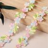 Water-soluble Flower Lace Trim 2cm Wide Small Floral Lace Embroidered Lace Trim  Sewing Projects