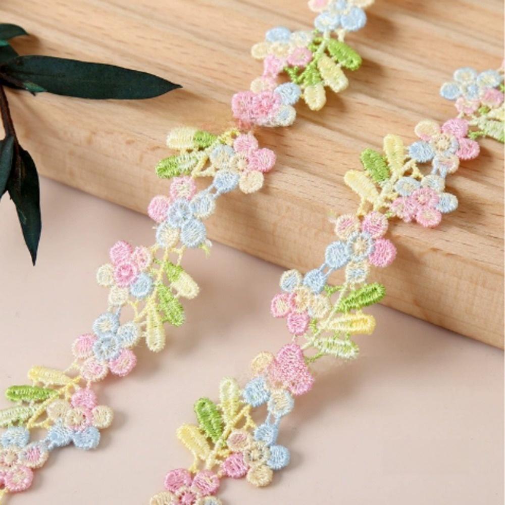 Water-soluble Flower Lace Trim 2cm Wide Small Floral Lace Embroidered Lace Trim Sewing Projects