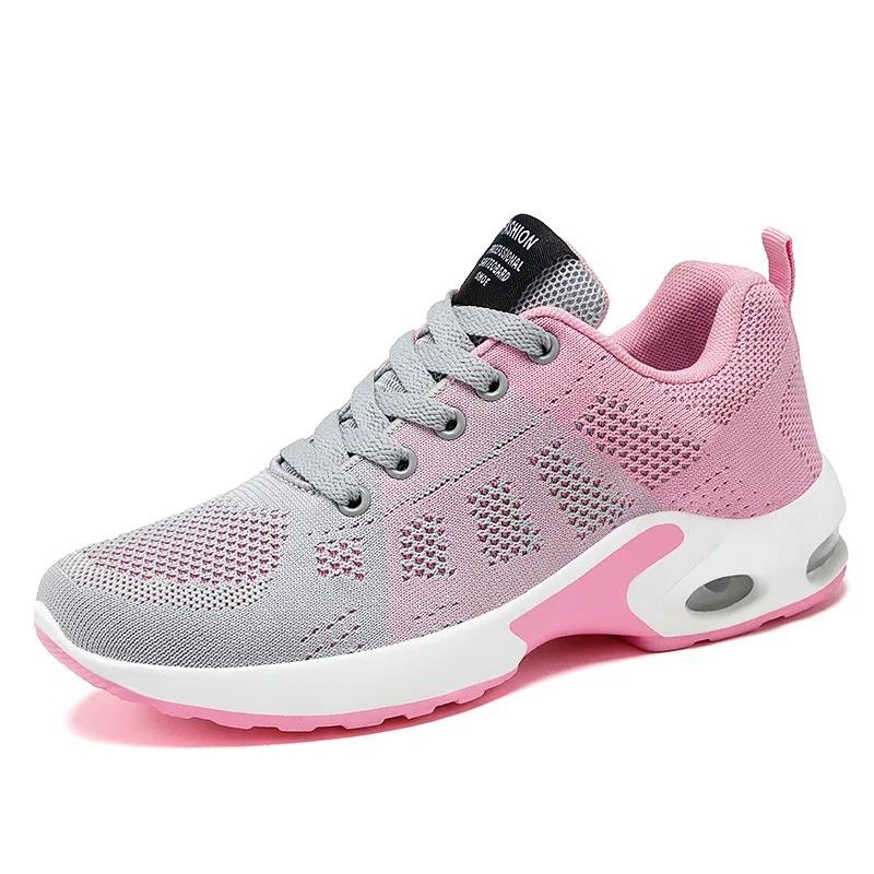 Fashion Big Size Summer Air Cushion Women's Sport Shoes Ladies Sneakers Female Running Shoes Sports Woman Blue Pink Basket Gym