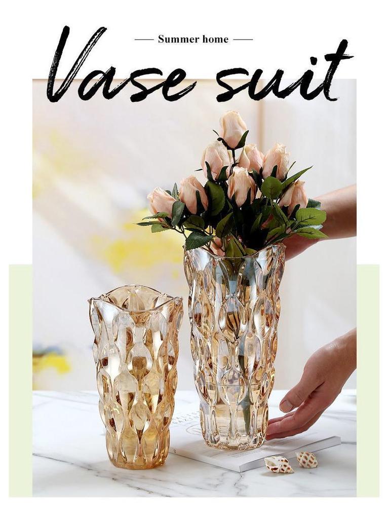 Богемная Современная Ваза из Прозрачного Стекла для Домашнего Декора и Гидропонных Цветочных Композиций в Гостиной