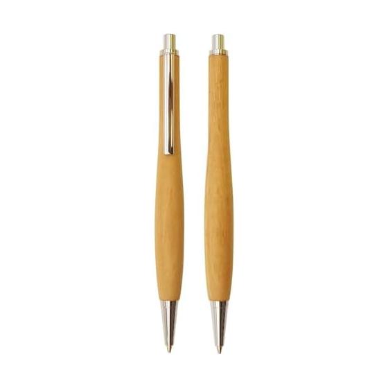 Shape Pen Wooden Mechanical Pencil, Japanese Cherry Wood, 0.5mm Lead, Knock Type, Barrel Diameter 13mm, Made in Japan. Ergonomic design with a