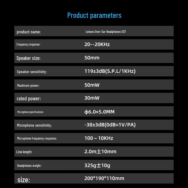 Игровая гарнитура ThinkPlus Lenovo E07 с объемным звуком 7.1