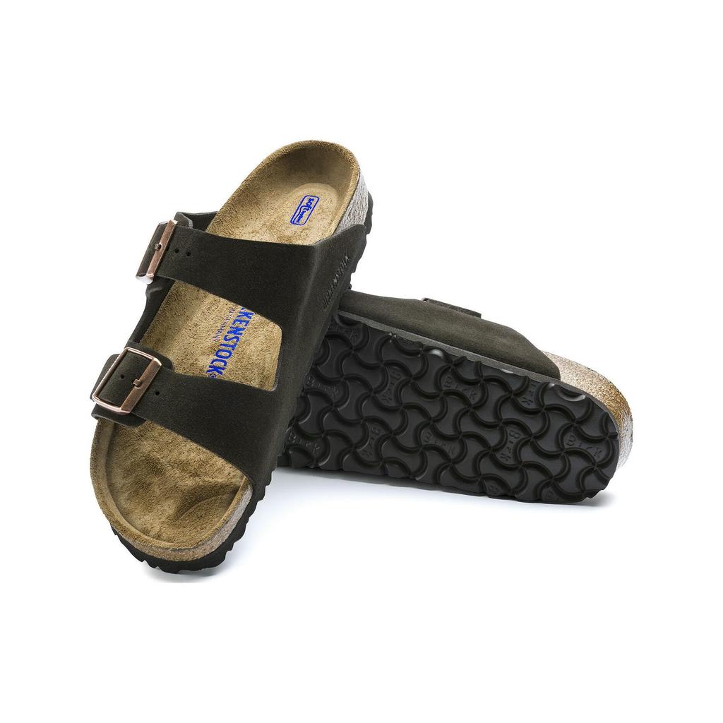 Birkenstock Arizona Мягкая стелька Замша Мокка Унисекс Кроссовки Коричневый 0951313