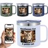 Personalized Custom Printed Pattern Text Stainless Steel Portable Coffee Cup