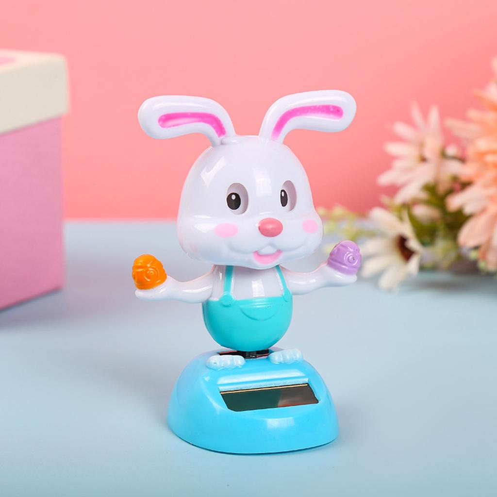 Solar Dancing Figures Car Toy Cute Rabbit Solar Powered Dancing Toys Bobblehead Dashboard Car Interior Accessories Gift For
