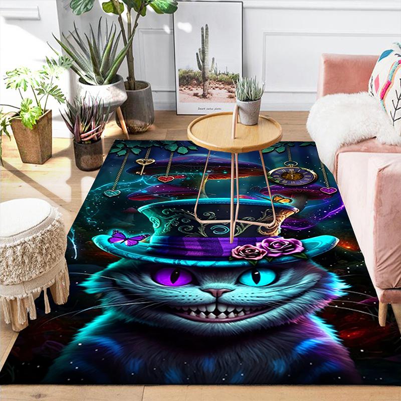 1Pc Alice Wonderland Party Rug Office Carpet Indoor Outdoor Doormat Nonslip Soft Comfortable Living Christmas Halloween Xmas Gift D924523