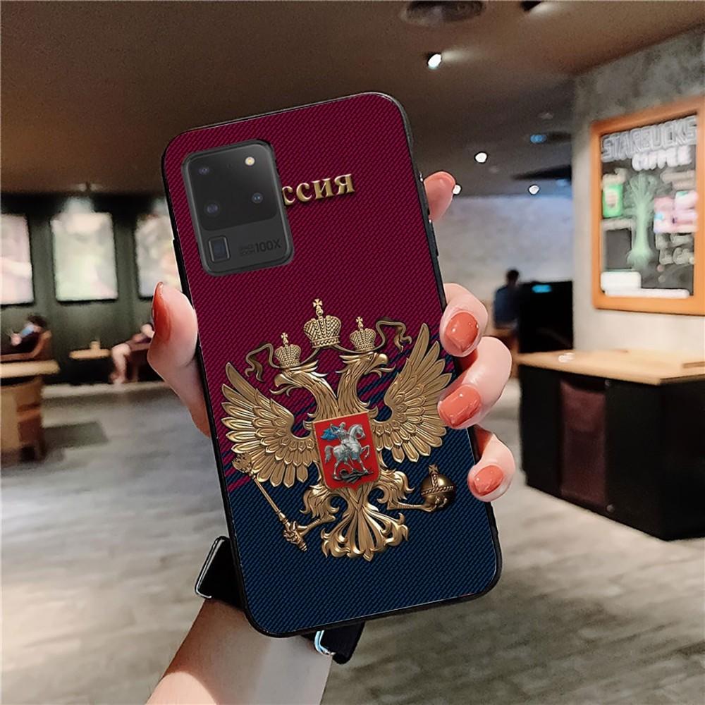 Чехол для телефона с гербом России, орлом и флагом для Samsung S 9 10 20 21 22 23 30 23plus lite Ultra FE S10lite Fundas