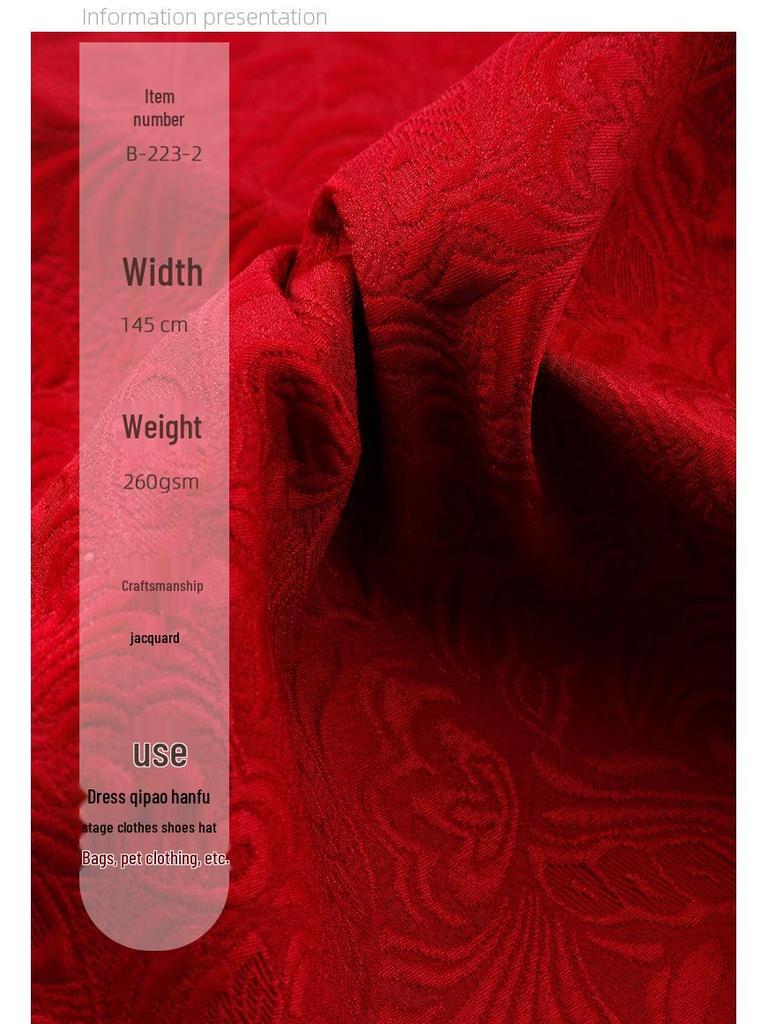 Embossed Butterfly Jacquard Fabric for Autumn/Winter Dresses, Cheongsams, Capes, and Shoes