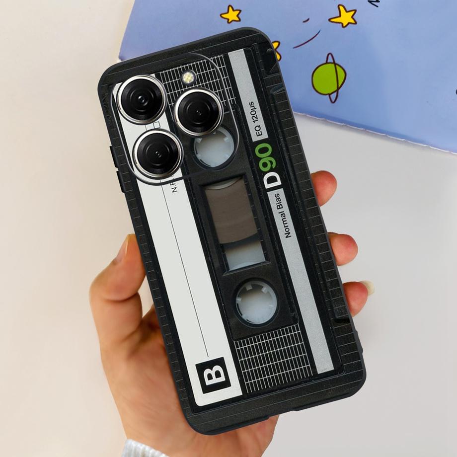 Чехол для Tecno Spark 20 Pro Жидкий силикон Мягкий ТПУ Матовая крышка Маска для телефона На Spark20 20Pro 4G Роскошный узор Кот Цветок Мультяшный