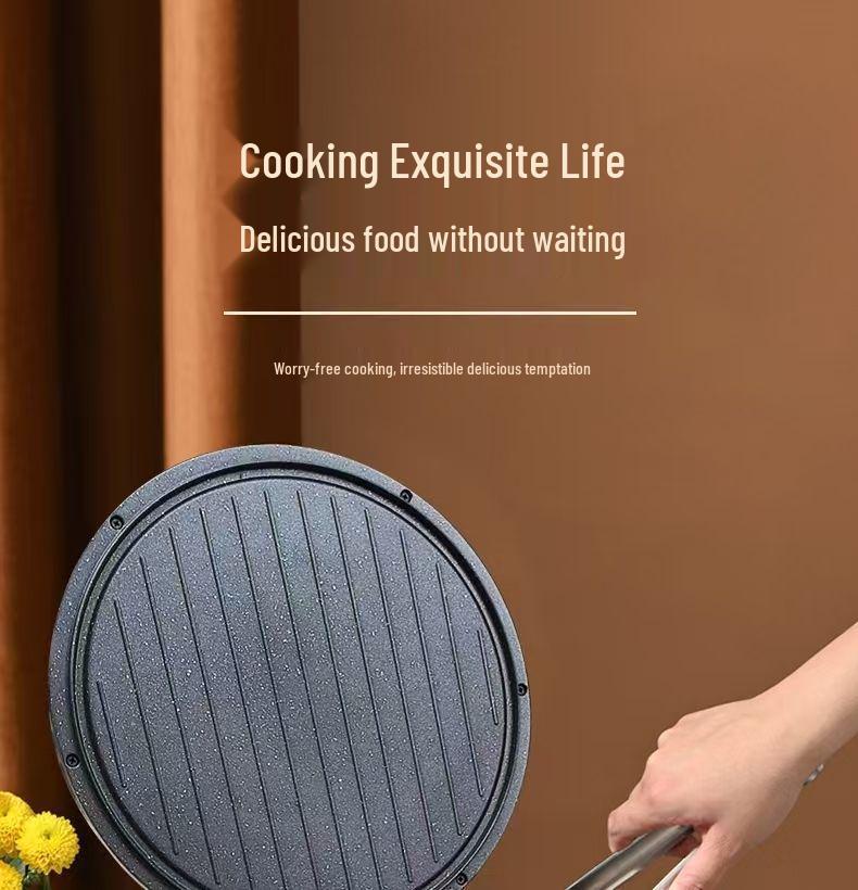 Двусторонняя электрическая сковорода-гриль и блинница с антипригарным покрытием для жарки и гриля