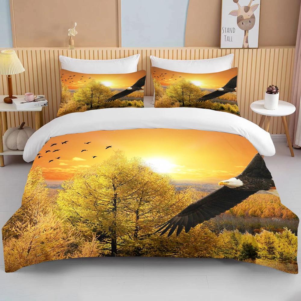 10 Sizes Male Eagle Bedding Set Duvet Cover Bed Set Quilt Cover Pillowcase King Queen Size Bedding Set For Child Gift