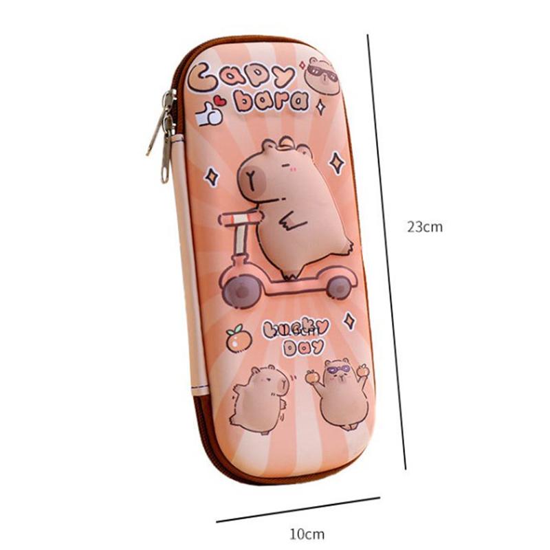 3D Capybara Pencil Case Drop Resistant Waterproof Student School Supplies Large Capacity Multifunctiona Pen Pouch Stationery