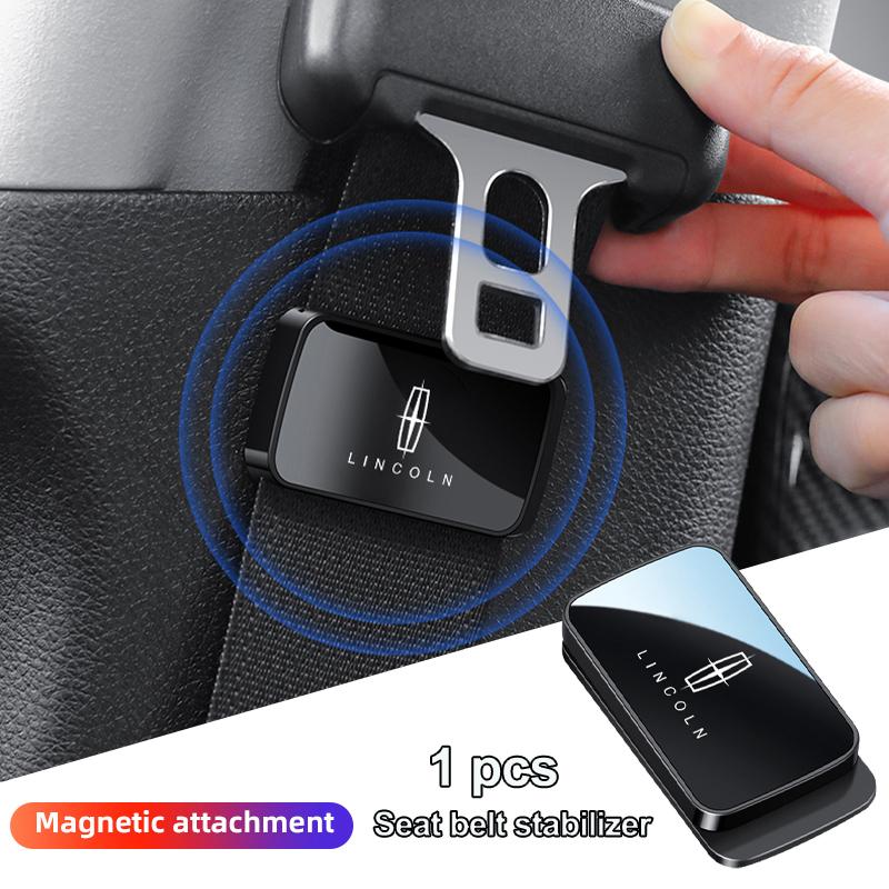 1pc Magnetic Car Seat Belt Holder Anti-Shak Interior Accessories For Lincoln Continental Energy Zephyr Voyager Nautilus Electric 6tsde
