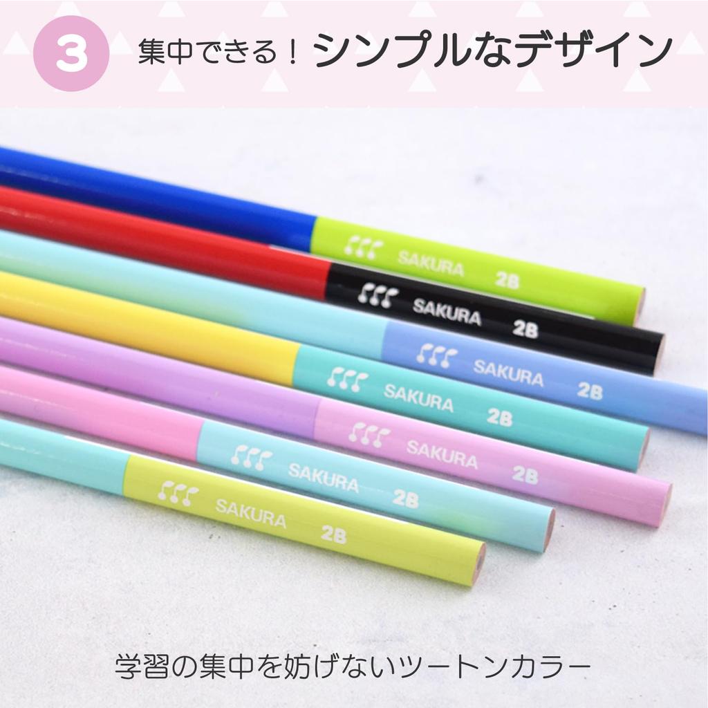 Школьные карандаши Sakura Writing, 2B, Треугольные, 12 Карандашей Cray-Pas, Канцелярские товары, A, Карандаши, GE2B3-A