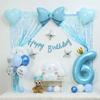 [P&B Unity] Sanrio Birthday Garland Curtain Set, 05-6) Cinnamoroll Blue Curtain Set 6, 1 Set