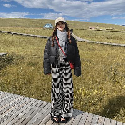 Хлопковая куртка женская зимняя короткая свободная стеганая хлопковая куртка хлеб повседневное хлопковое пальто.