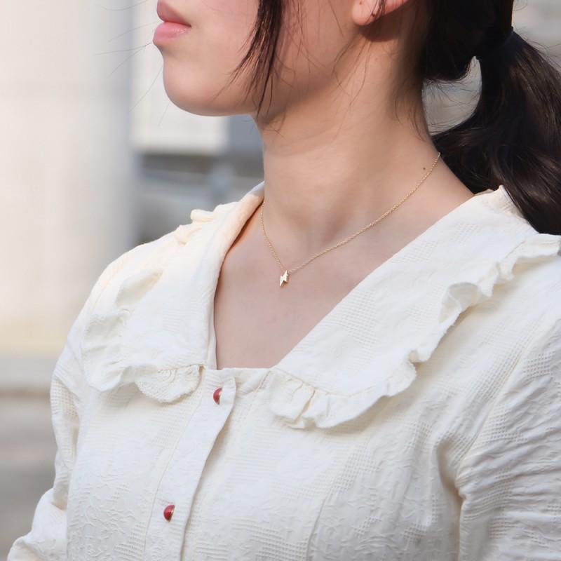 Mini Lightning Necklace Women Minimalist Fashion Collarbone Chain