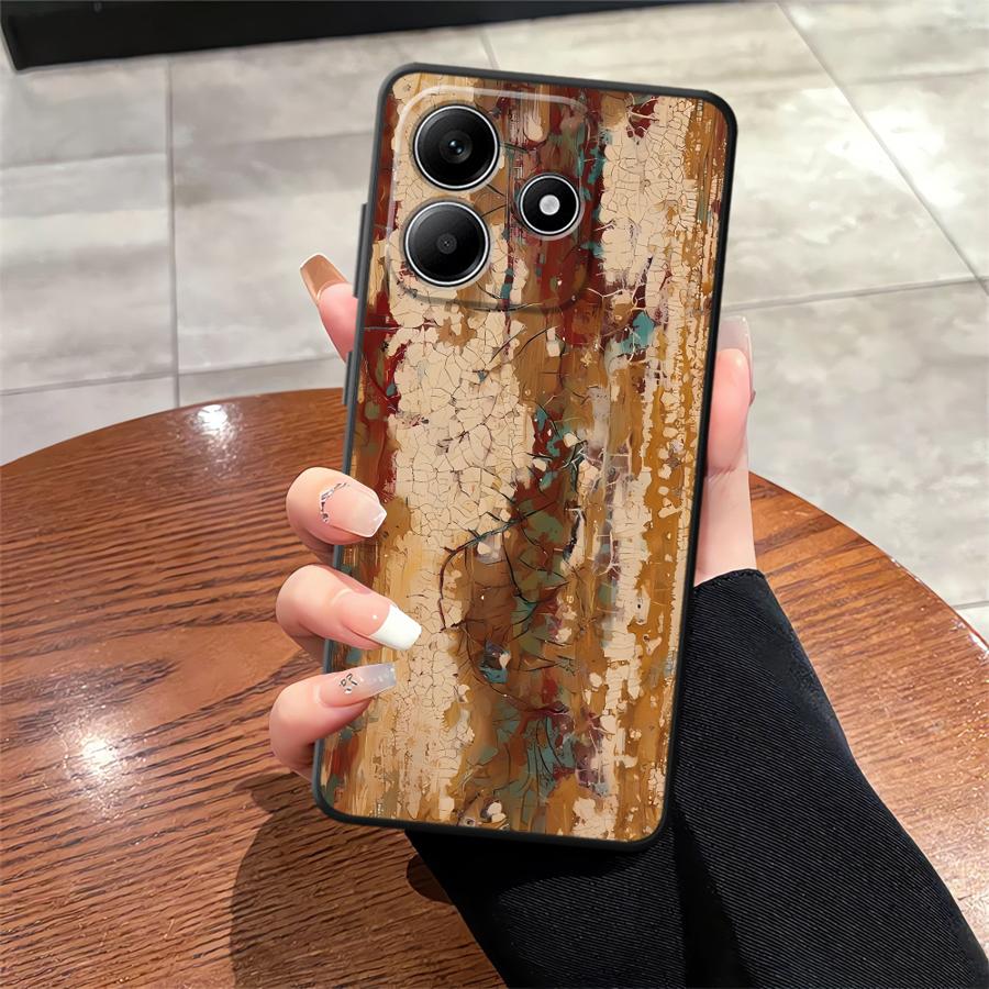 Case for Xiaomi Redmi Note 10S 11S 11 13 12 Pro Plus 9s 12S 10 9 8 Pro Soft Back Phone Cover Retro Rust Design