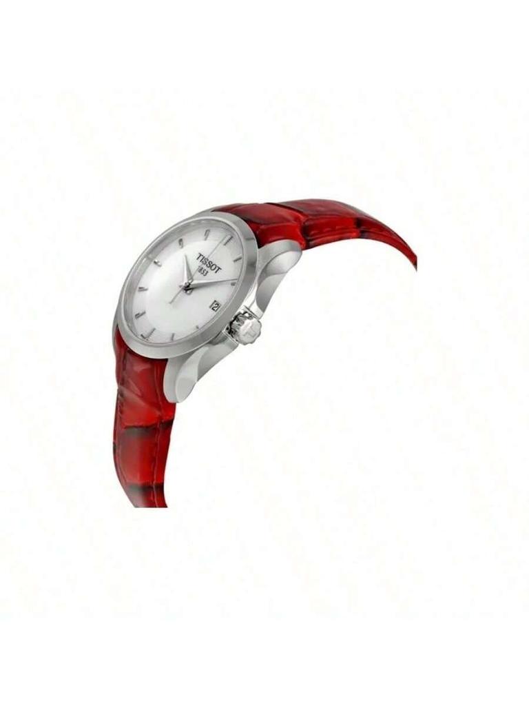 Tissot Женские часы, кварцевый механизм, водозащита 100 м, с кожаным ремешком, Модель: T035.210.16.011.01