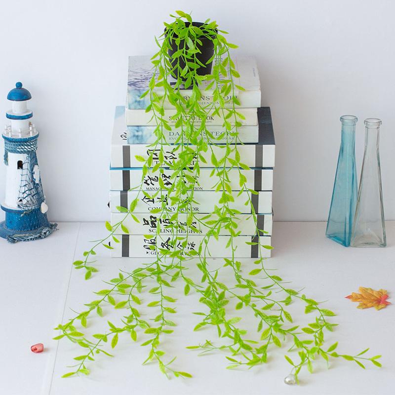 Имитация искусственной зелени, настенное украшение для дома и сада, растения из ротанга, виноградные лозы, зеленые листья