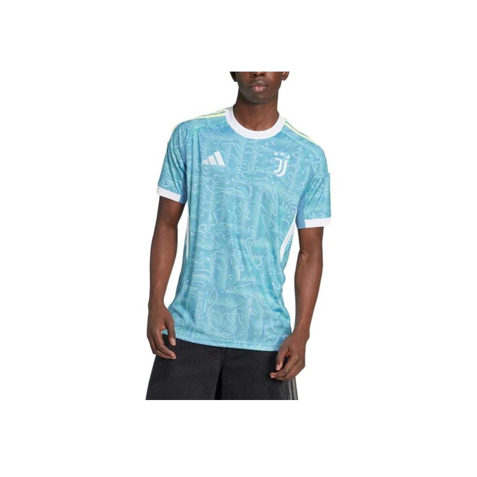 adidas Ювентус Сезон 25/26 Гостевая версия для болельщиков Футболка с коротким рукавом Мужские топы JJ4323