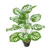 18-Head Monstera Deliciosa and Aglaonema Faux Plant Bonsai for Home Landscaping