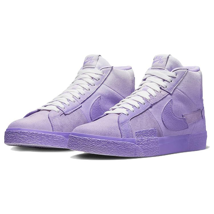Nike Zoom Blazer Mid Premium SB Сиреневые мужские кроссовки Фиолетово-белые DR9087-555