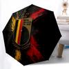Belgium National Football Teampattern, automatic folding umbrella, portable and foldable design, 8 ribs, a Christmas or birthday gift.