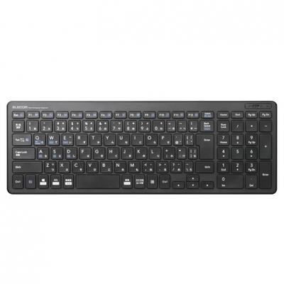 Elecom Клавиатура Bluetooth Pantograph Compact Keyboard Совместимость с Windows, Mac, iOS, Android Черный TK-FBP101BK