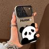 Cute Cartoon Panda Pattern Phone Case for iPhone 17 Air 16 15 14 11 Pro 13 12 Mini 8 7 Matte Laser Bumper Shockproof Hard Cover