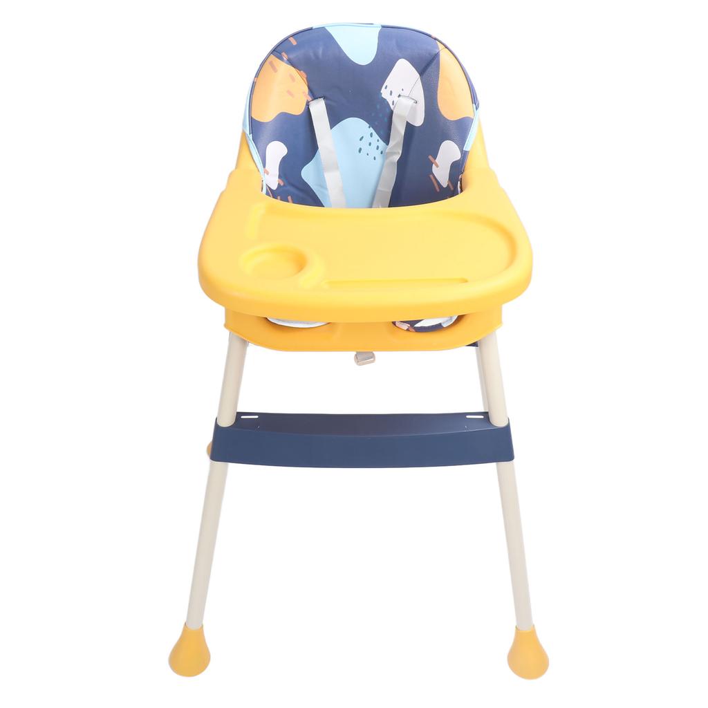 Baby High Chair Adjustable Infant Feeding Chair Multi Functional Silpless Safety Colorful Cushion